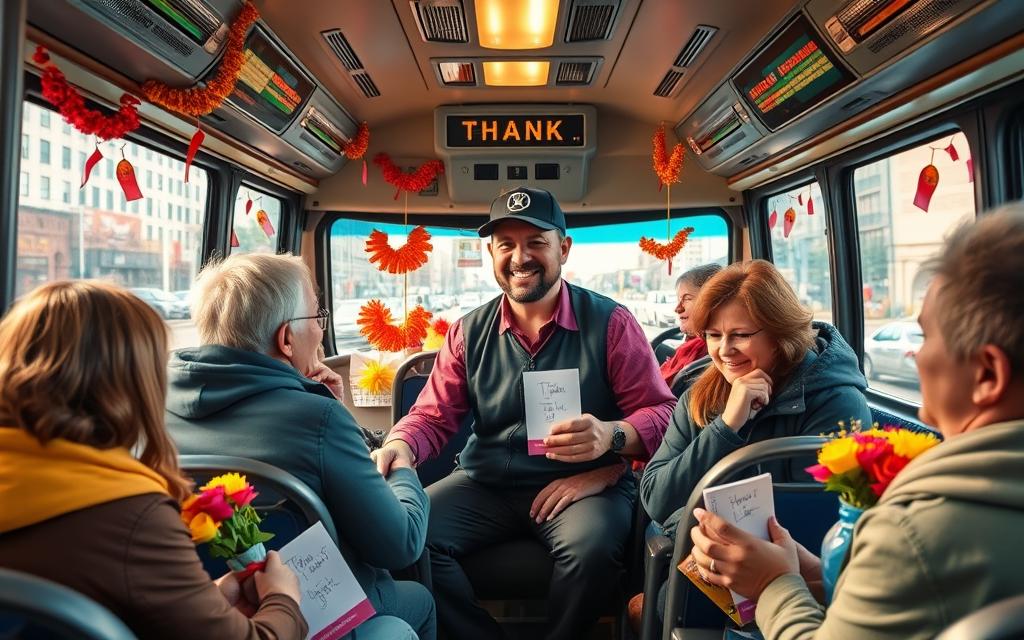 jak podziękować kierowcy busa